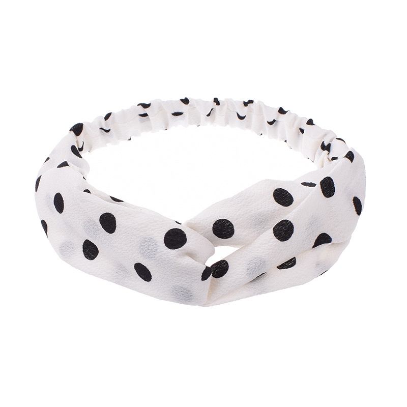 Băng Đô Vải Chấm Bi Co Giãn Phong Cách Hàn Quốc