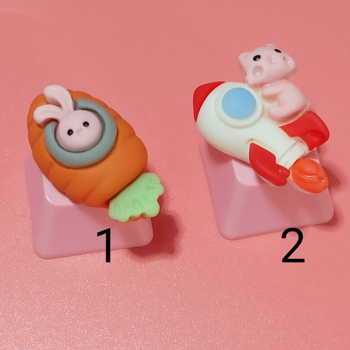 Nút Bàn Phím Cơ PBT Hình Phi Hành Gia Dễ Thương Xinh Xắn