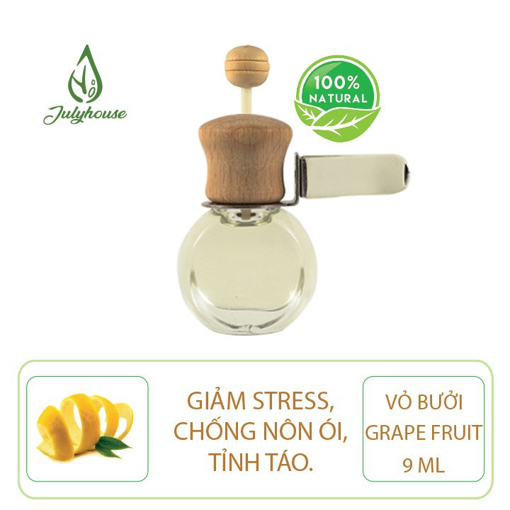 Khuếch tán tinh dầu Sả Chanh treo xe hơi, máy lạnh, quạt Julyhouse 9ml