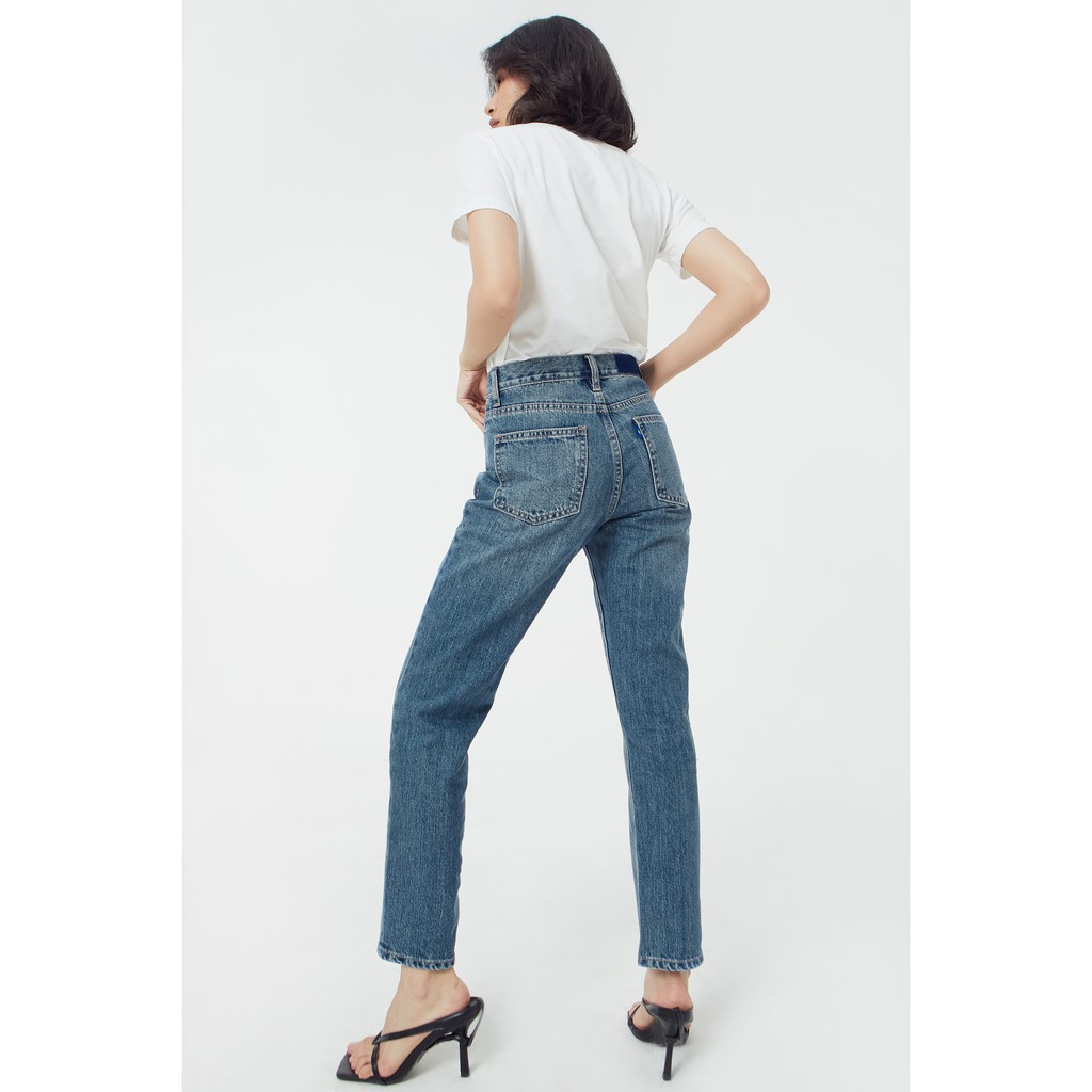 TheBlueTshirt - Quần Jeans Ống Suông Nữ Màu Xanh Nhạt - On Way Jeans Indigo Daze Wash