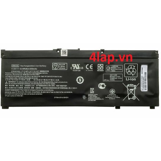 Thay Pin Laptop Hp Pavilion Gaming 15-CX 15-cx Series SR03XL Original 52.5Wh