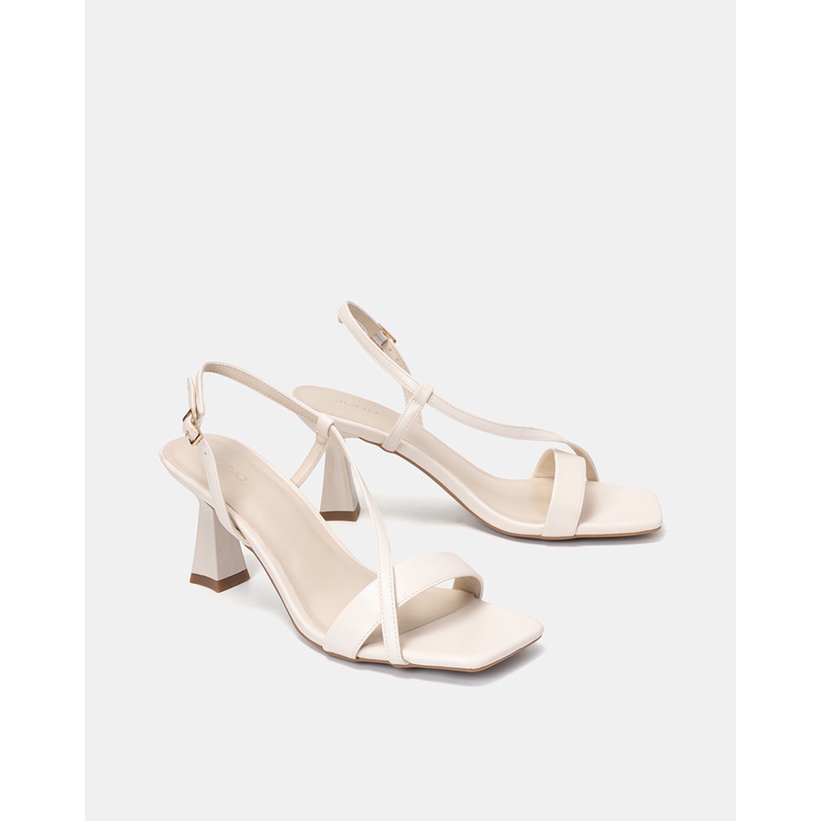Giày Sandal 7CM JUNO Phối Quai Chéo Gót Thanh SD07087