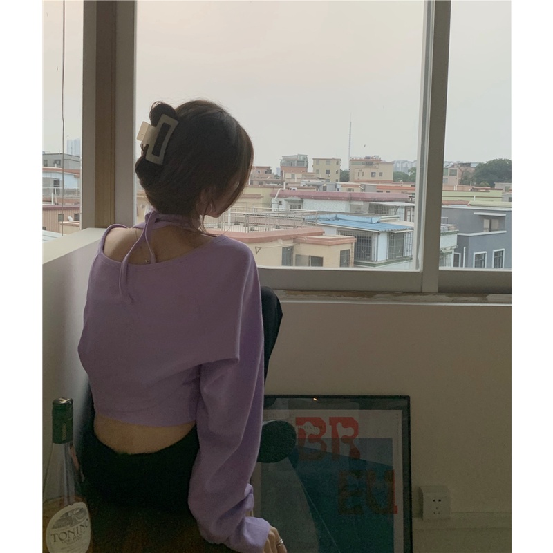 Set áo quây kèm áo len dài tay khoác ngoài croptop phong cách sexy quyến rũ