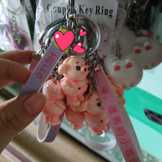 Sỉ móc khoá lợn con màu hường 😉