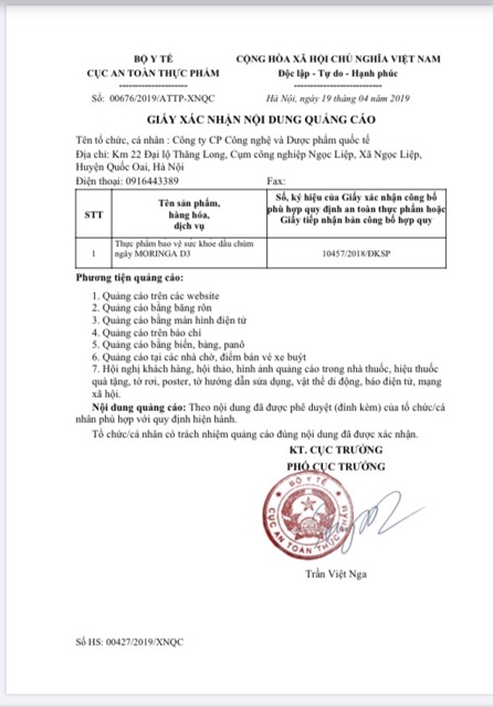 Dầu Chùm Ngây Moringa D3 | BigBuy360 - bigbuy360.vn