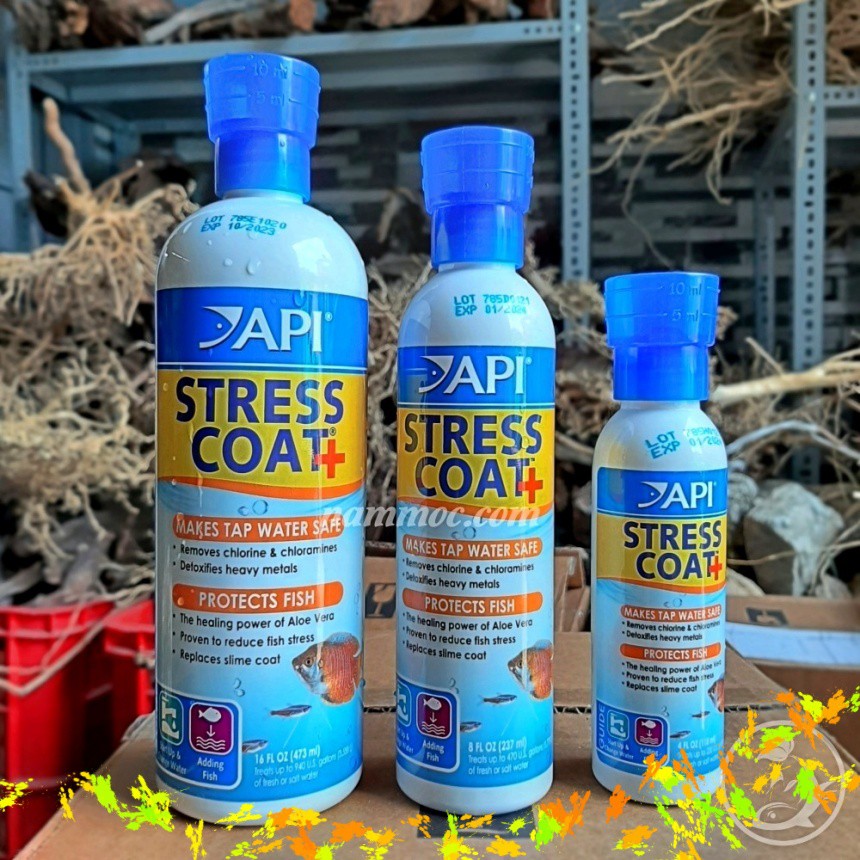 API Stress Coat | Thần Dược Khử Độc Nước - Giảm Stress - Phục hồi vết thương cho cá cảnh