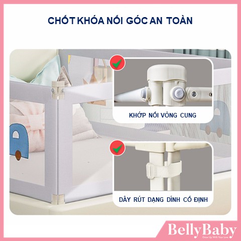 Thanh Chắn Giường Belly Baby - Bảo Vệ An Toàn Cho Bé Khi Bé Ngủ Và Chơi Một Mình
