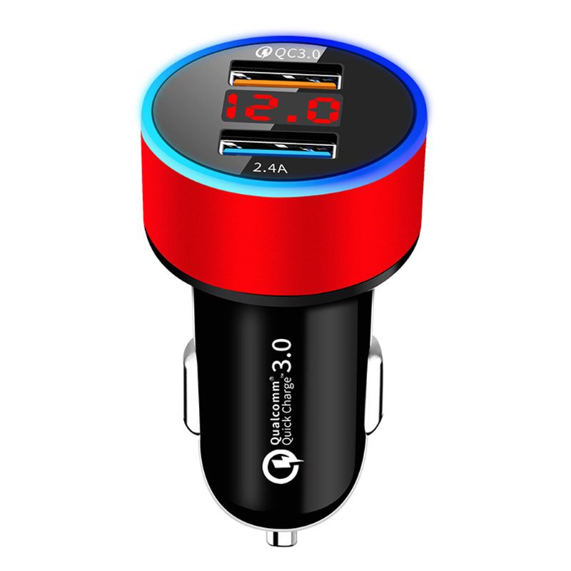Tẩu Sạc Nhanh Qc 3.0 Usb 12v / 24v Có Đèn Led Cho Điện Thoại / Máy Tính Bảng / Gps