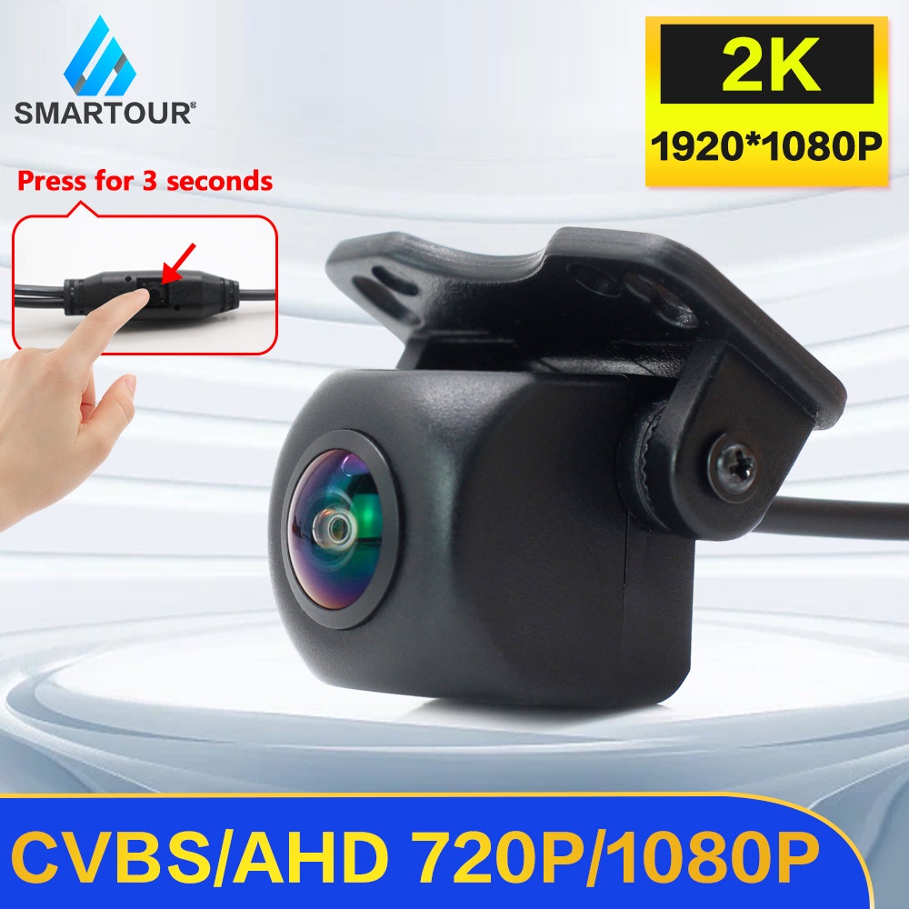 Smartour 2K AHD 1920x1080P HD Tầm Nhìn Ban Đêm Xe Phía Sau Camera Ngược 4 Chức Năng Hỗ Trợ CCD AHD 1080P 720P Camera Đa Năng Ô Tô