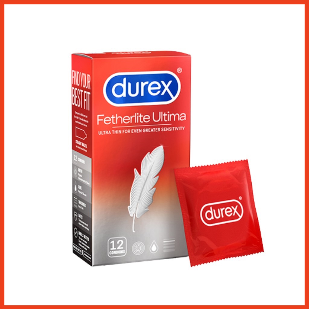 Bao Cao Su Durex Fetherlite Hộp 12 Cái, Bao Cao Su Durex Siêu Mỏng, BCS Durex Chính Hãng, Trị Xuất Tinh Sớm