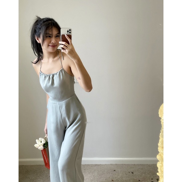 Jumsuit yếm cột lưng