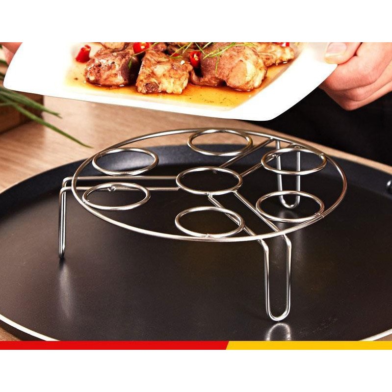 Giá Hấp Trứng, Giá Hấp Thức Ăn Đồ Ăn Thực Phẩm Đa Năng Inox 304 Loại 7 ô- Dụng Cụ Hấp Trứng
