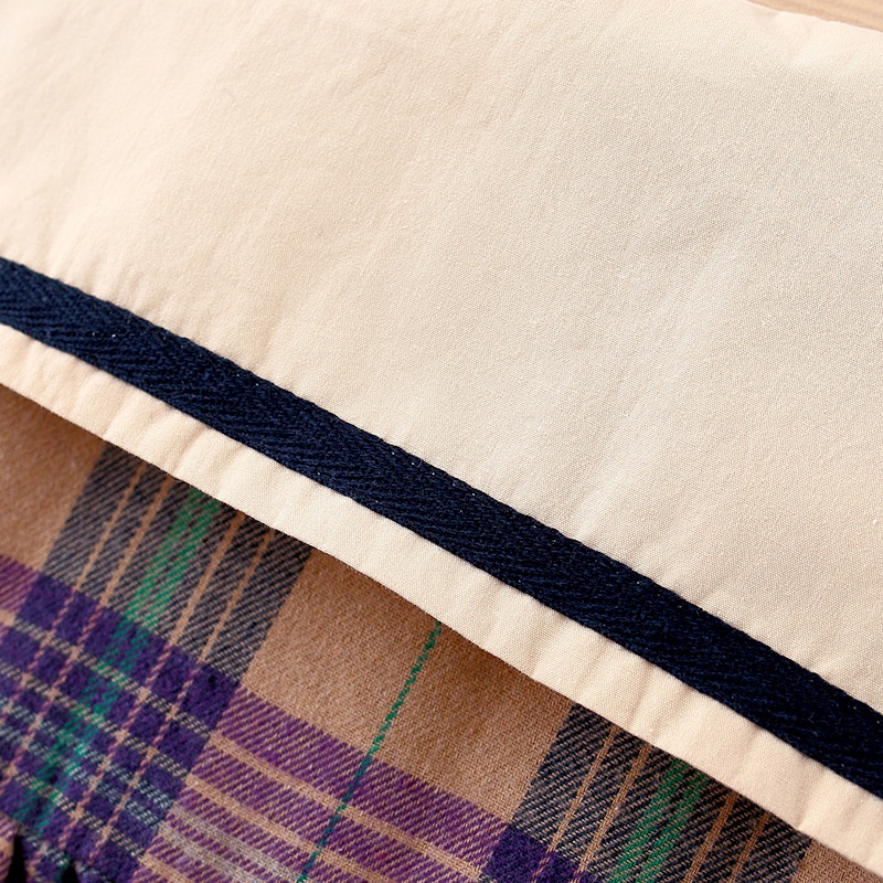 Đầm Dài Tay Họa Tiết Ca Rô Xinh Xắn Dành Cho Bé Gái