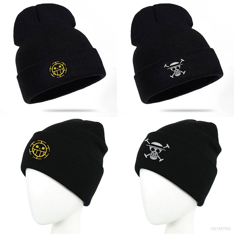 One Nón Len Trùm Đầu Thêu Hình Nhân Vật Luffy Zoro Thời Trang Unisex