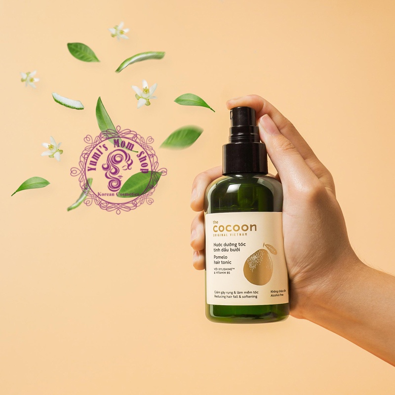 Xịt dưỡng Tóc Tinh Dầu bưởi Giảm Gãy Rụng Và Làm Mềm Tóc  Cocoon Pomelo Hair Tonic 140ml