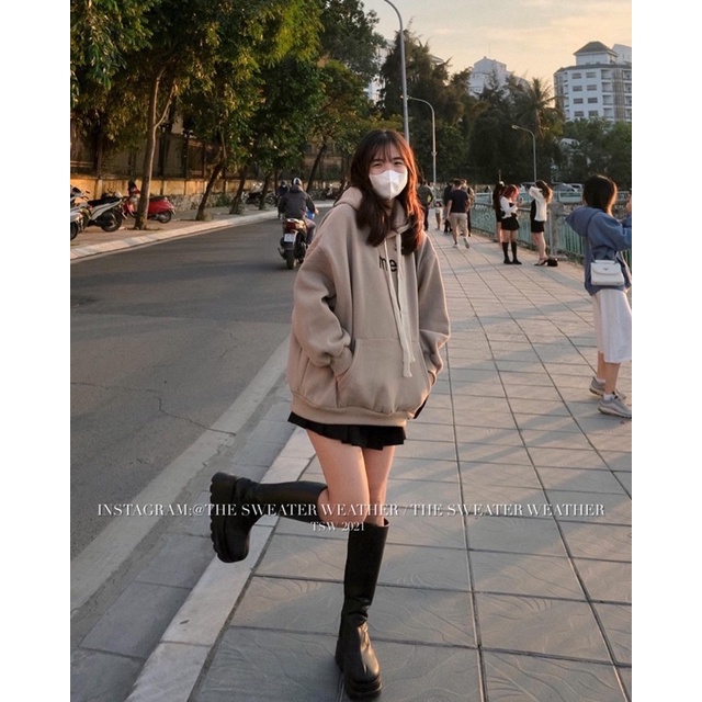 [Mã 2611THTRANG100K hoàn 10% xu đơn 99K] (Ảnh thật) Áo hoodie nỉ bông dây rút bản to thêu ME the.sweaterweather TSW | BigBuy360 - bigbuy360.vn