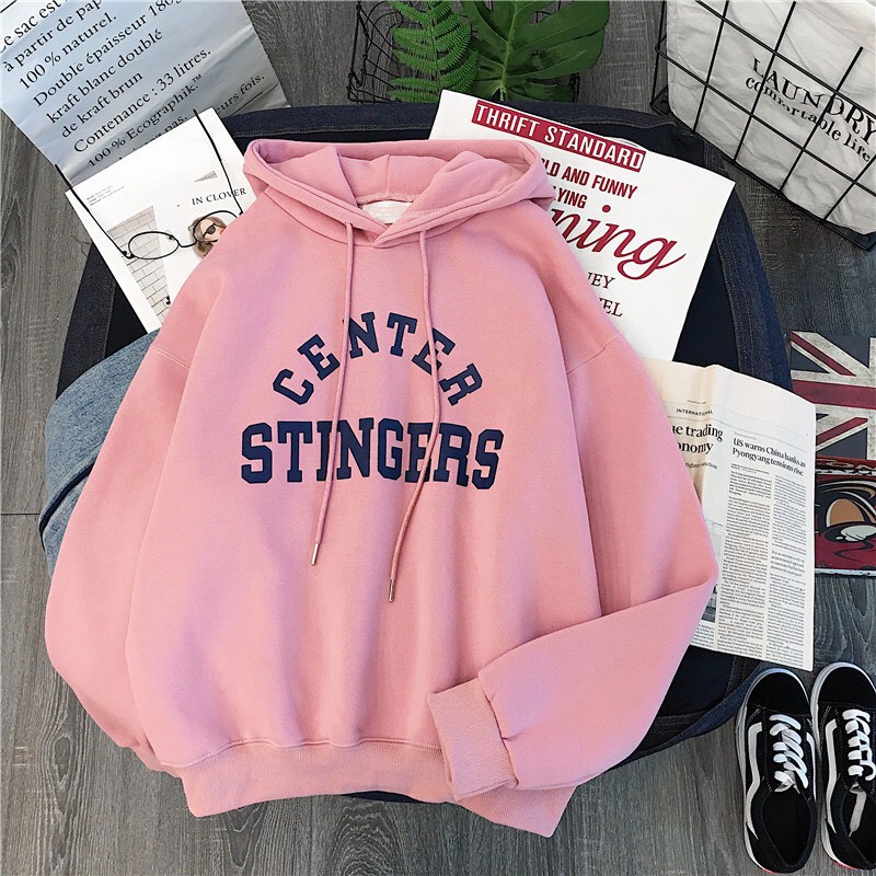 Áo hoodie nữ dài tay trong lót lông năng động trẻ trung phong cách ulzzang Hàn Quốc