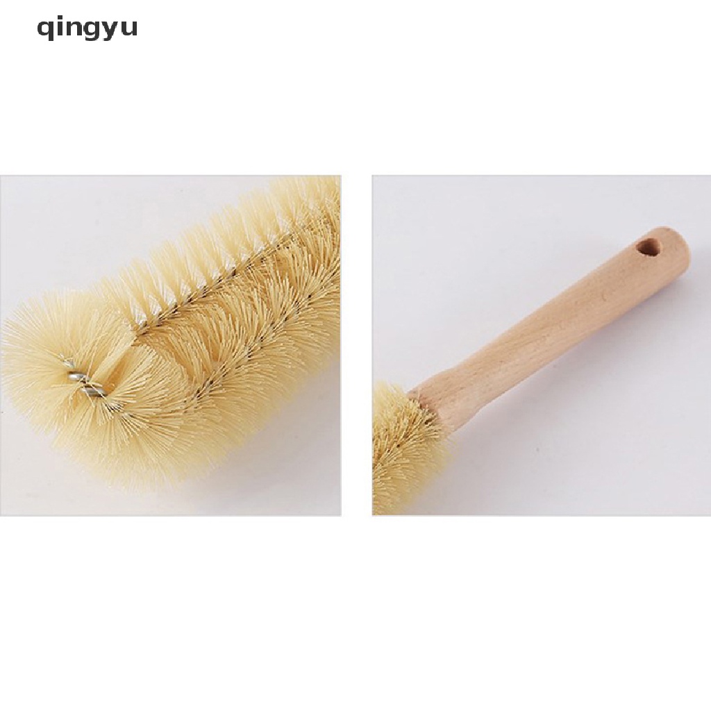 Cọ Rửa Ly Chai Lọ Thủy Tinh Tay Cầm Bằng Gỗ Tiện Lợi Dành Cho Nhà Bếp