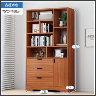 Tủ sách lắp ghép I232 - 75cm, tủ sách nhập khẩu tiện ích