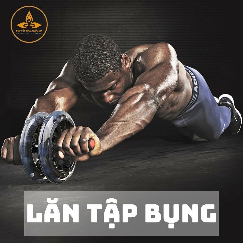Con lăn 2 bánh dụng cụ tập gym cơ bụng tại nhà giảm mỡ bụng tăng cơ cho nam nữ tặng kèm thảm