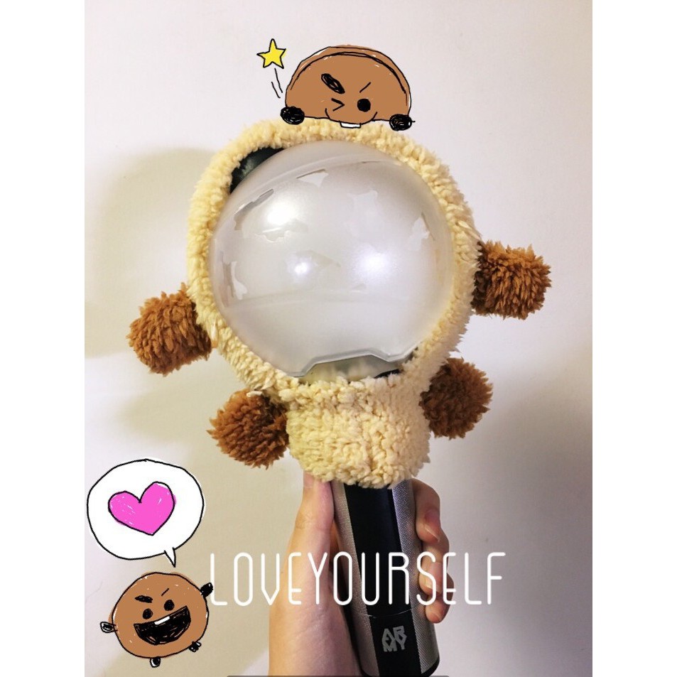 Trang trí bọc lightstick BTS chibi dễ thương đa dạng, tiện lợi áo bomb áo lighstick