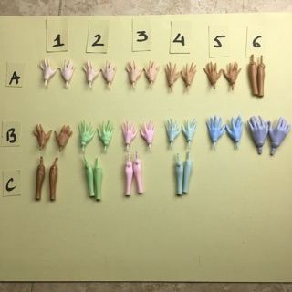 Q2D- Bàn tay và cẳng tay thay thế cho búp bê monster high ever after high