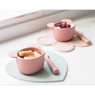 Set chén & muỗng Rocou Gấu cực xinh