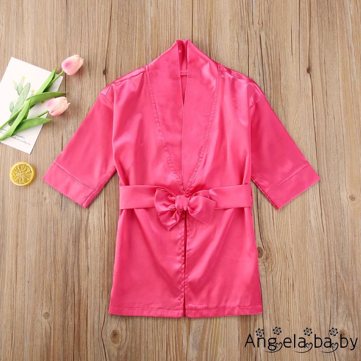 Áo Choàng Ngủ Phong Cách Kimono Dễ Thương Cho Bé Gái