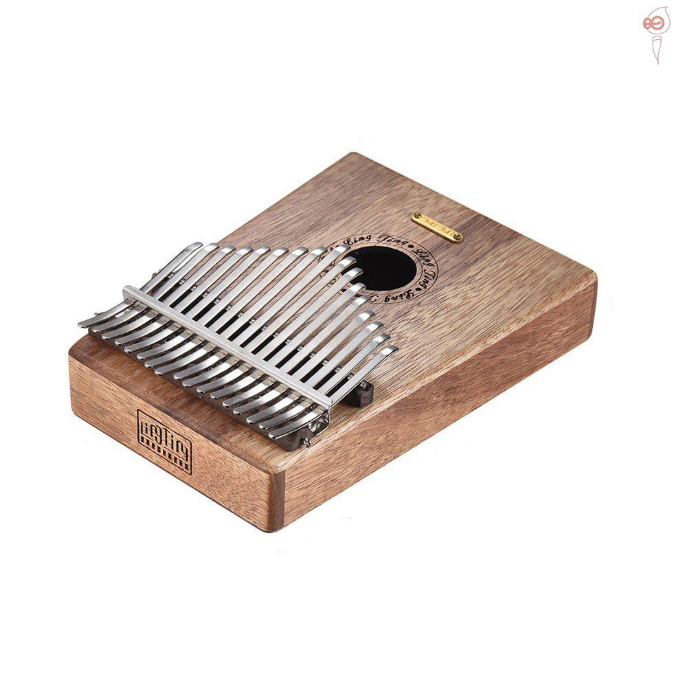 X&S LINGTING K17SEQ 17-key Portable Thumb Piano Kalimba Mbira Swartizia Spp Solid Wood Built-in Pickup with Storage Bag Carry Case Music Book Stickers Tuning Hammer Accompaniment Chain Tassel Decoration