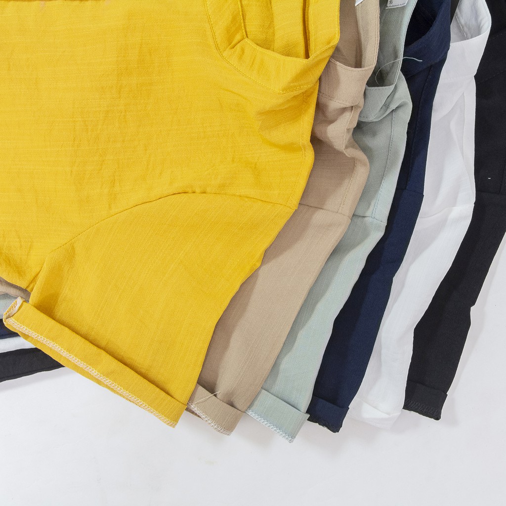 Áo Sơ Mi Nam, Áo Đũi Nam Ngắn Tay Cổ Tàu, Áo Đũi Cộc Tay dáng đẹp BAD63 - BLUE MENSWEAR | BigBuy360 - bigbuy360.vn