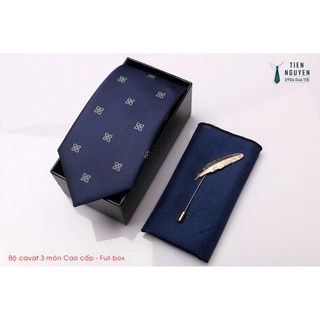 [SET QUÀ TẶNG] Bộ cavat cao cấp Hàn Quốc 3 món Full box- set 25
