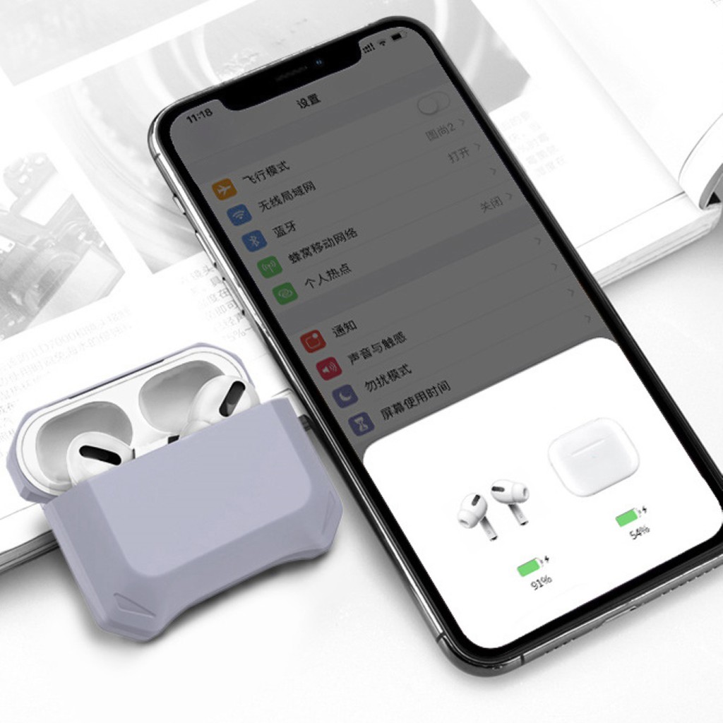 Vỏ Bảo Vệ Hộp Sạc Tai Nghe Bluetooth Airpods Pro Bằng Silicon Chống Sốc