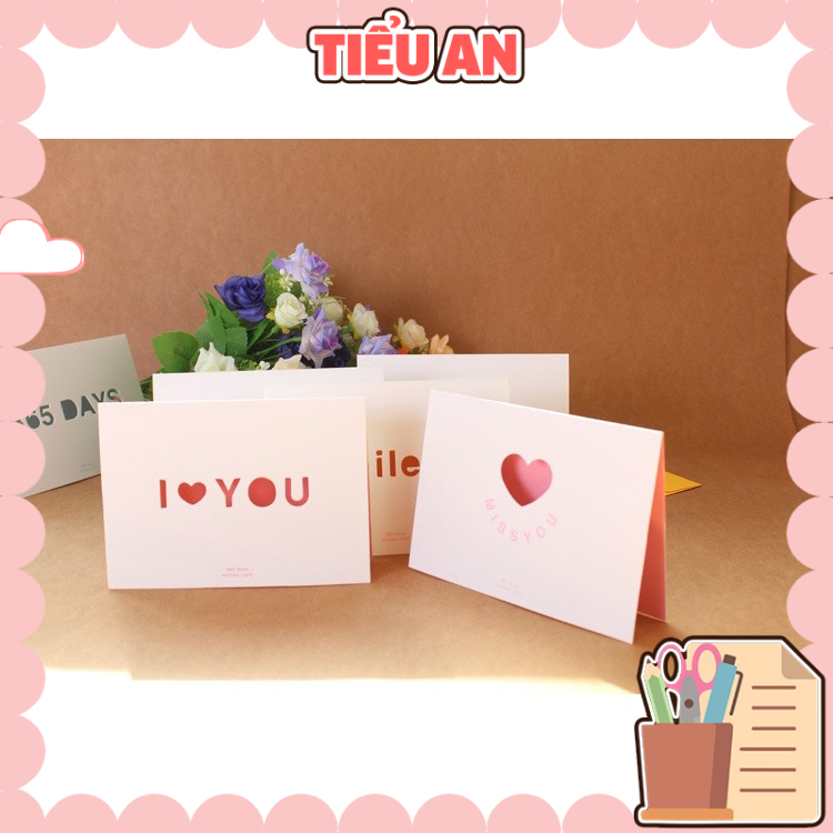 Thiệp chúc mừng khắc chữ - 11.5x16.3 cm