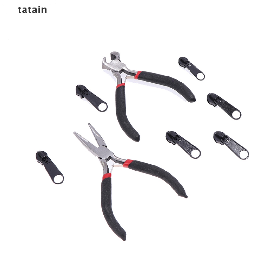 [TAT] 194pcs Zipper Replacement Head Zipper Repair Kit Fix Zip Slider Tools CVX