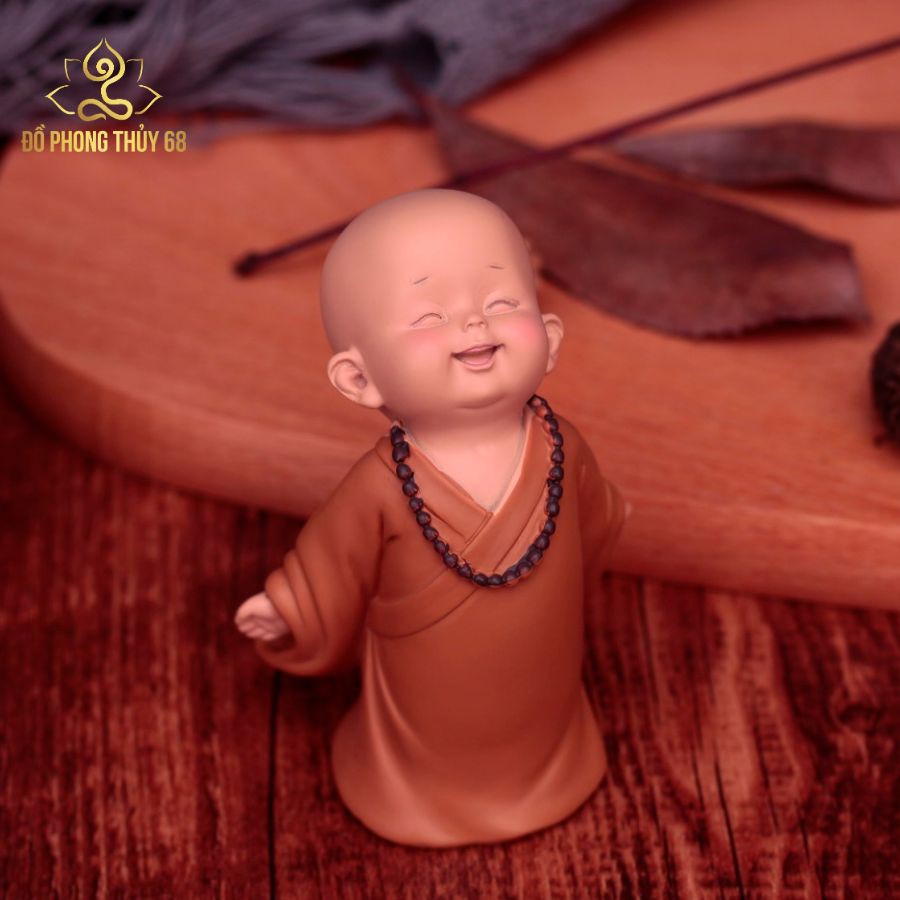 ☘️HOT☘️ Bộ 03 chú tiểu Tự Tại trang trí nhà cửa,ôtô - mẫu đứng 8.5cm