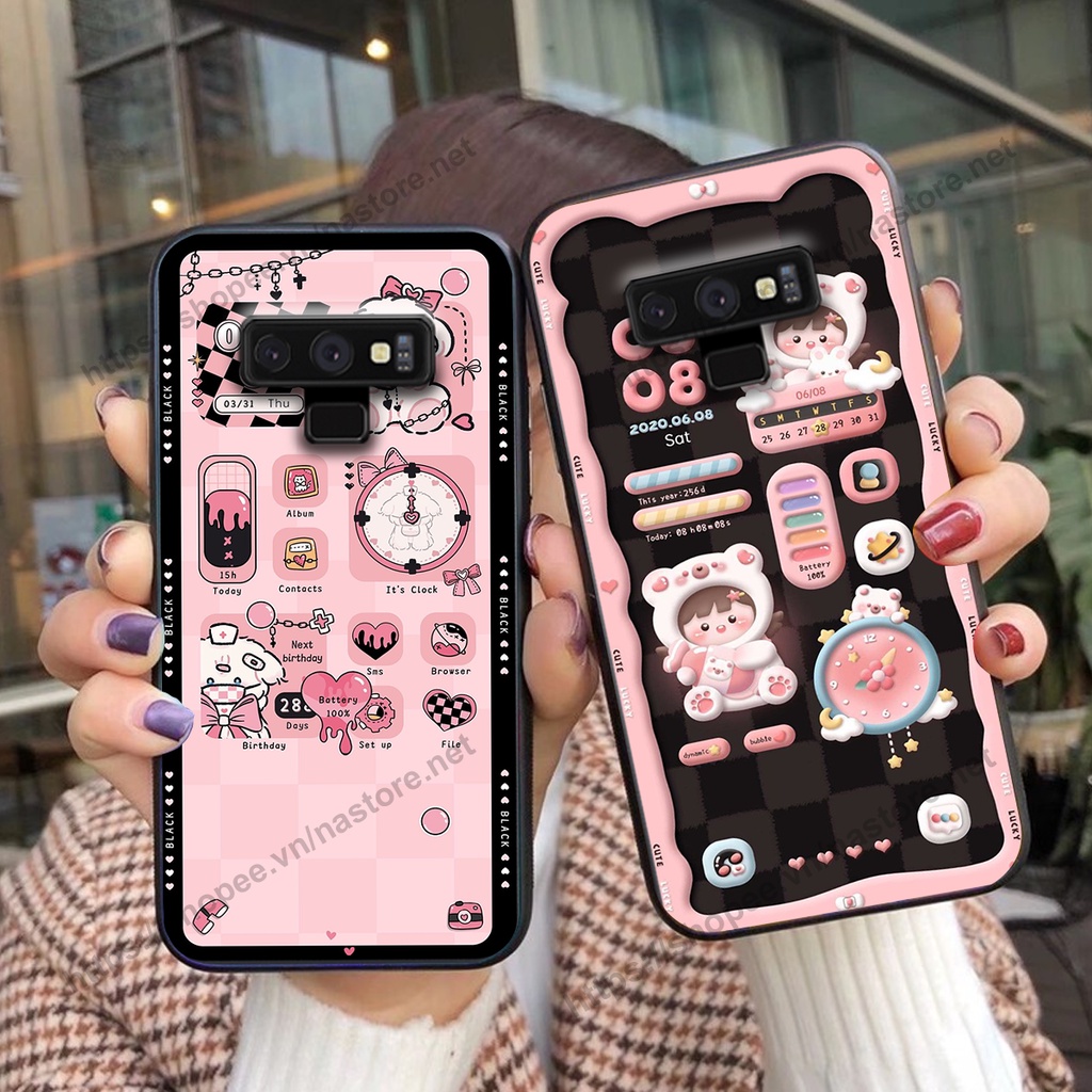 Ốp lưng Samsung Note 8 / Samsung Note 9 gấu, đồng hồ dễ thương cute giá rẻ
