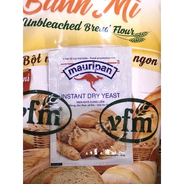 Bột mì chuyên dụng cho bánh mì Meizan Unbleached Bread Flour 1kg/túi