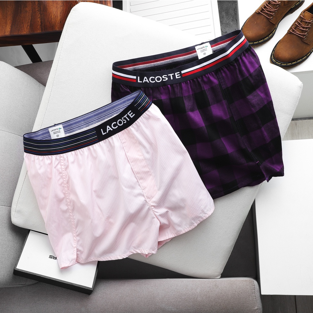 Quần Short Ngủ Cá Sấu LACOSTE họa tiết nhiều màu xuất xịn cực sang