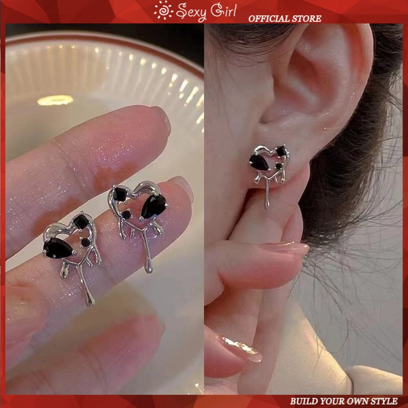 Bông Tai Mạ BạC 925 HìNh TráI Tim ThờI Trang