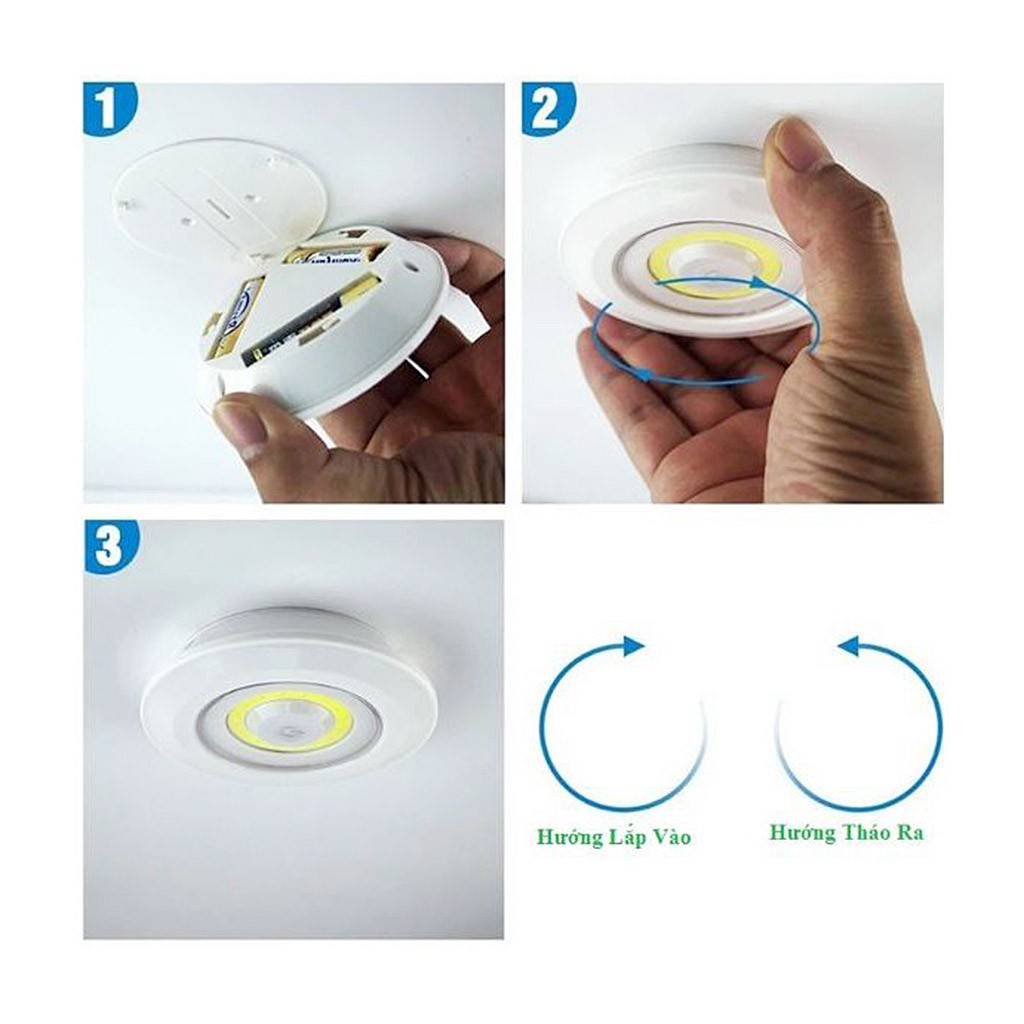 Bộ 3 Đèn LED Điều Khiển Từ Xa -Đèn Led dán tường