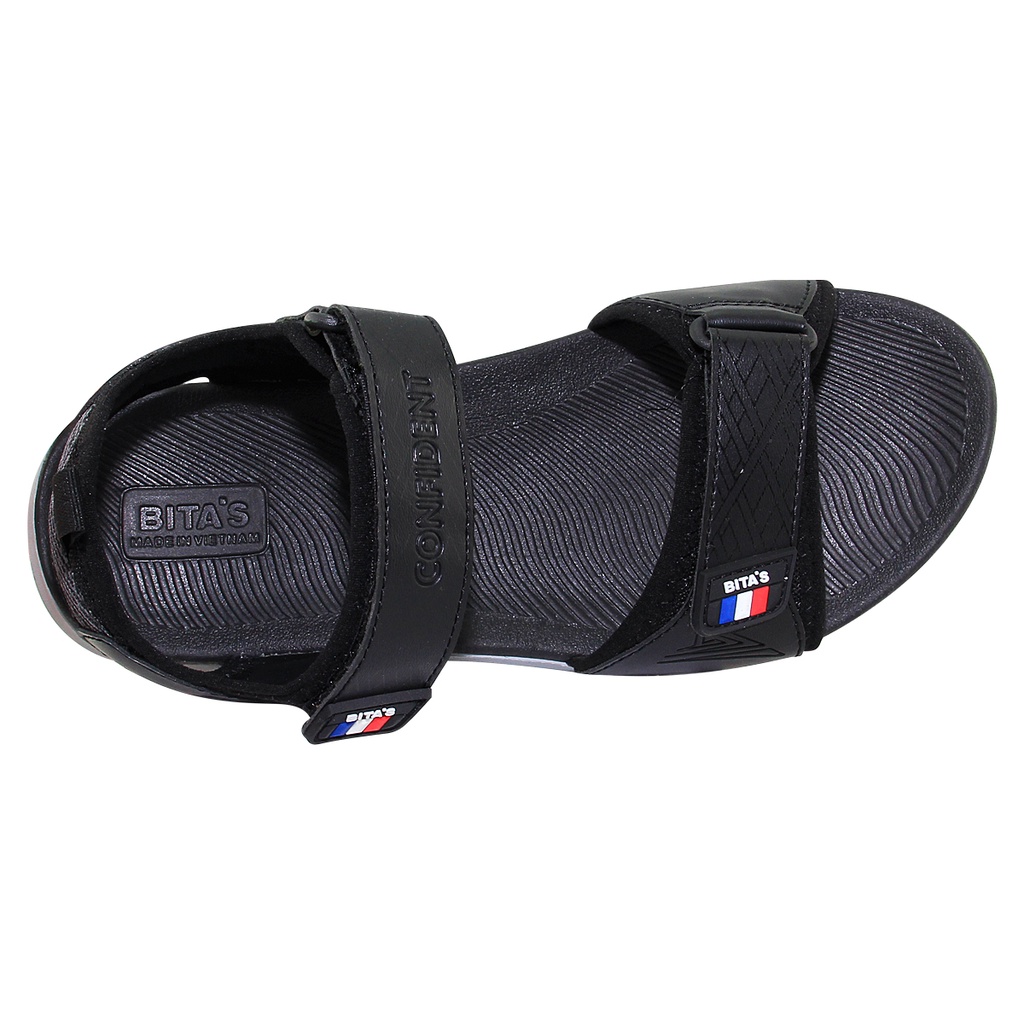 GIÀY SANDAL QUAI HẬU ĐẾ BẰNG HỌC SINH NAM BITA'S SPS.143 (ĐEN + XÁM + NAVY) - BITAS