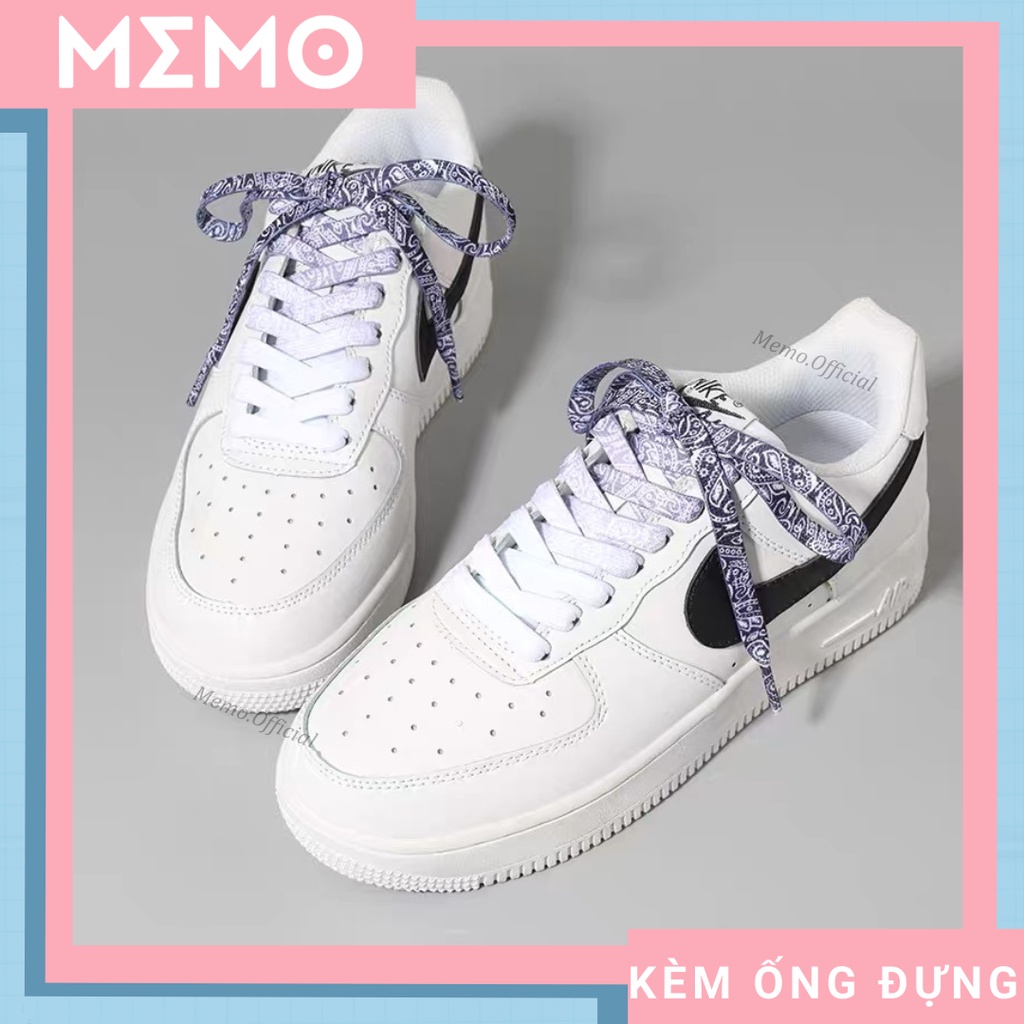 Dây Giày AF1 Hoạ Tiết Paisley x Ombre Custom Giày Phụ Kiện Memo