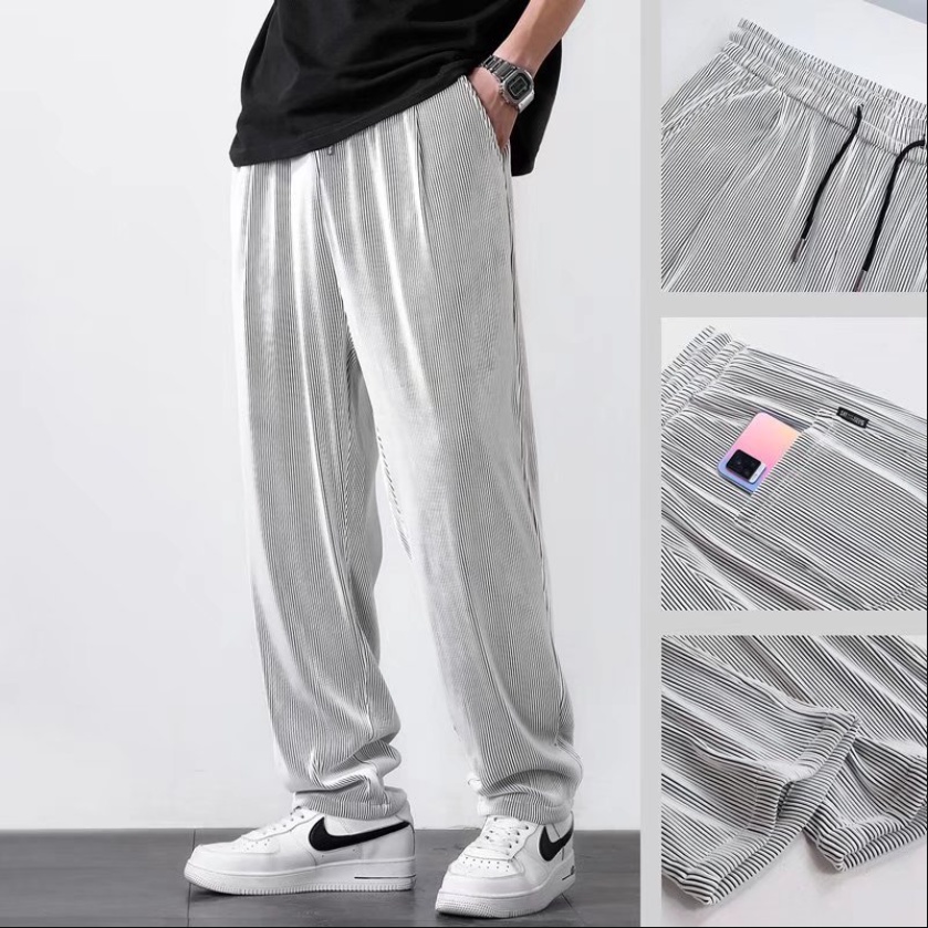 Quần Dài Ống Rộng Thời Trang Mùa Hè quần jogger nam from rộng ống rộng quần nam phong cách Hàn Quốc quần ống suông