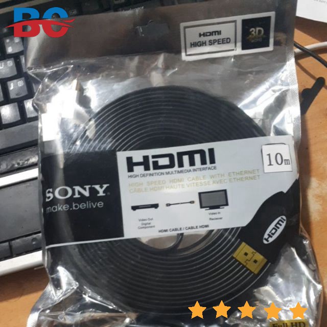Dây Cáp Tín Hiệu Hdmi Sony 10m Chuẩn HD