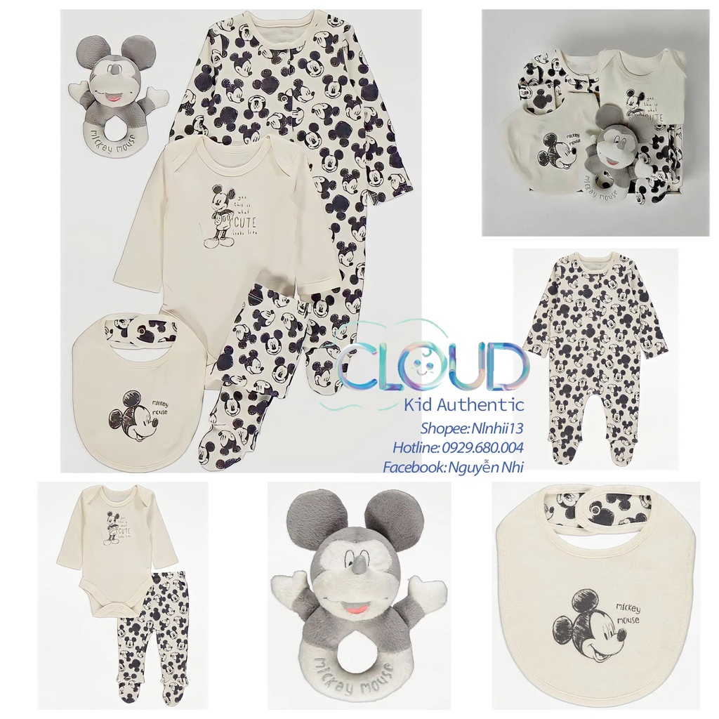 Set hộp quà tặng sơ sinh đáng yêu 5 món GEOGRE_UK size 0-3m, 3-6m, 6-9m, 9-12m