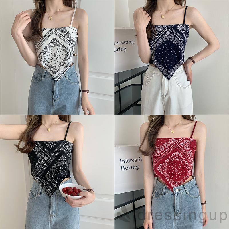 Áo Hai Dây Họa Tiết Hoa Thời Trang Cho Nữ