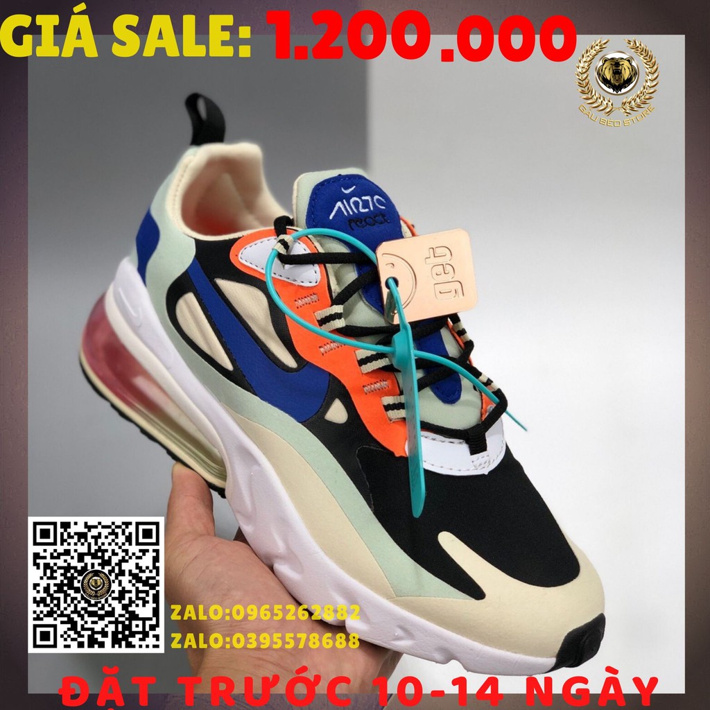🌐 ORDER 📦 FULLBOX 🎀 💯 ẢNH THẬT 👟 GIÀY NAM NỮ 🏷 NIKE Air Max 270 React SE"Bubble Pack Smoke Grey/Multi"