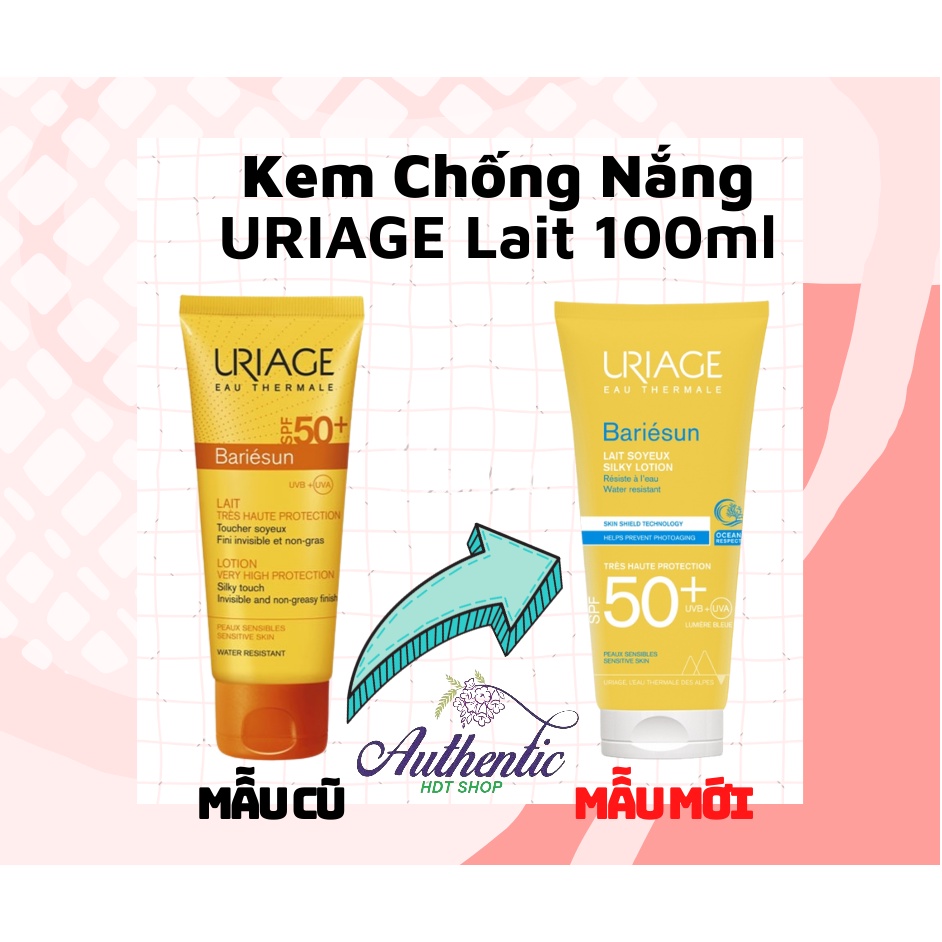 (CÓ SẴN) Kem chống nắng Uriage Bariésun Lait Solaire SPF50+ 100ml (Bill Pháp Nội Địa)
