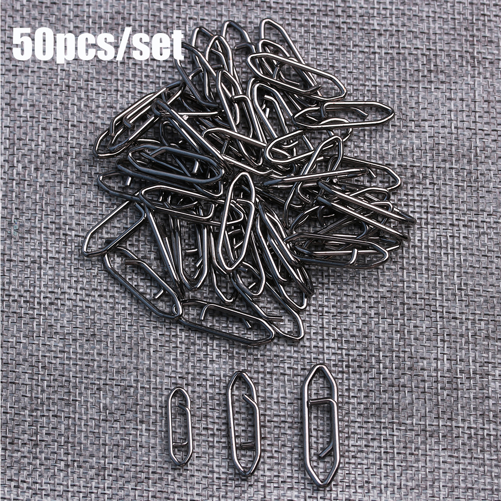 Set 50 Móc Khóa Câu Cá Xoay Được Bằng Thép Không Gỉ Bền Chất Lượng Cao