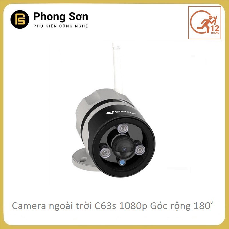 Camera Wifi IP C63s 1080p Ngoài trời góc siêu rộng Vstarcam | BigBuy360 - bigbuy360.vn